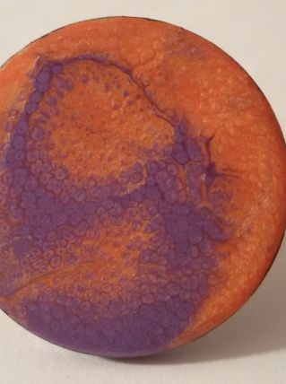 Bague moderne orange et violet
