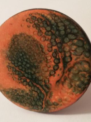 Bague moderne orange et vert