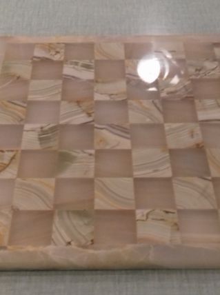 Plateau en marbre pour jeu d'échecs