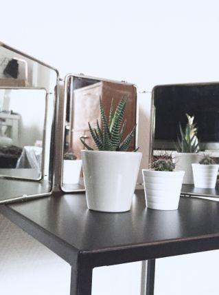 Miroir barbier triptyque 