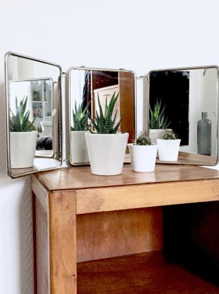 Miroir barbier triptyque 