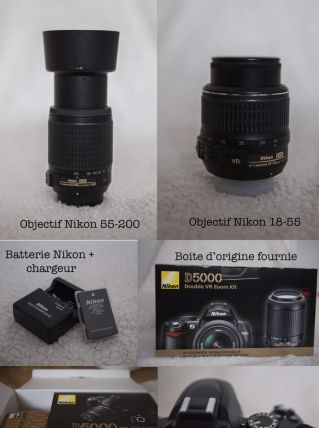Nikon D5000 + objectif et accessoire 