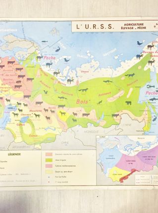 Affiche carte vintage 