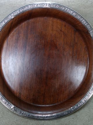 Assiette cerclé d'argent