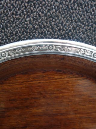 Assiette cerclé d'argent