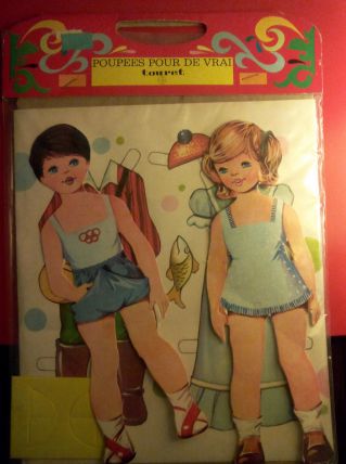 Pochette "poupées en papier" - jeu vintage - Editions Touret
