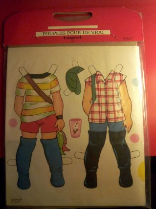 Pochette "poupées en papier" - jeu vintage - Editions Touret