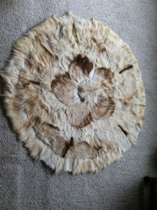 Vintage Tapis en peau de chevres fait main !