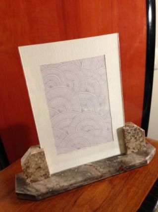 Cadre à poser deux marbres gris avec vitres