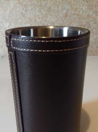 Seau à glace en cuir