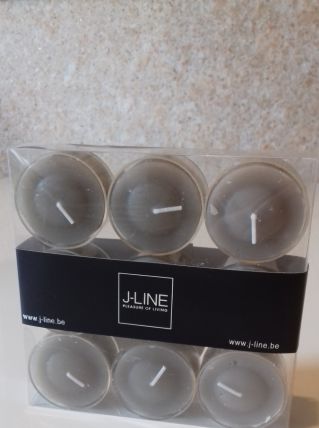 Bougies chauffe-plat taupe