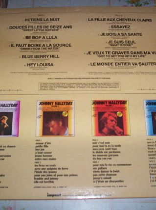 DISQUE 33 TOURS JOHNNY HALLYDAY 