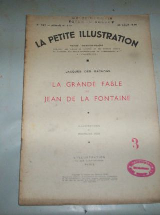 LA PETITE ILLUSTRATION la grande fable de jean de la fontaine de 1936