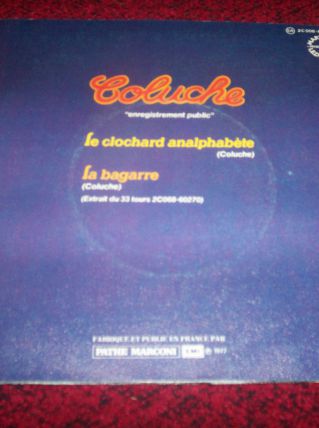 DISQUE 45 tours 2 titres coluche 