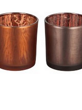 Photophores "Nervures" S - Chocolat