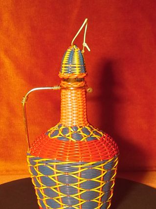 Bouteille vintage 60 en Scoubidou