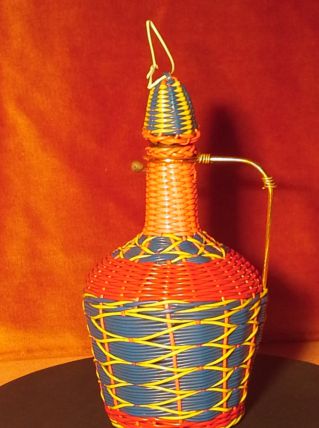 Bouteille vintage 60 en Scoubidou