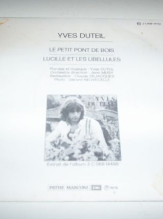 45 tours yves duteil le petit pont de bois 