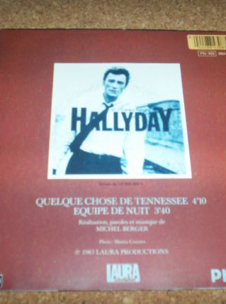 45 TOURS 2 TITRES JOHNNY HALLYDAY quelques chose de tennessee + 1 