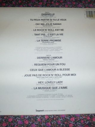 disque 33 tours 12 titres programme plus de johnny HALLYDAY 