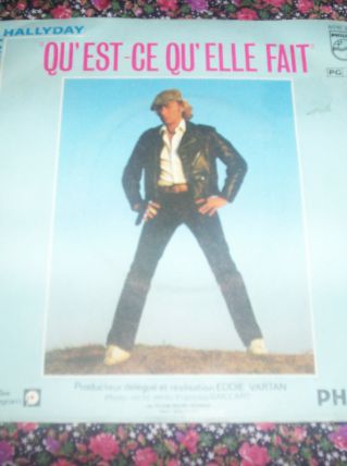 DISQUE 45 TOURS 2 TITRES JOHNNY HALLYDAY à partir de maintenant 