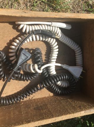 Rallonge électrique spirale année 70