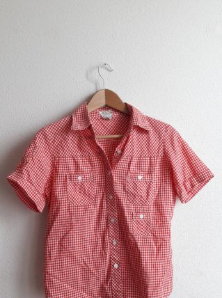 Chemise à carreaux rouge