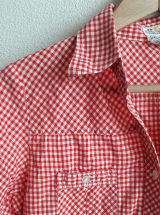 Chemise à carreaux rouge