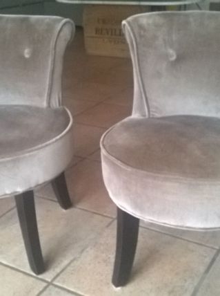 LOT DE 2 FAUTEUILS CRAPAUD MODERNES