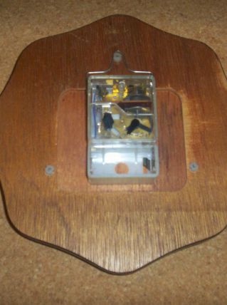 HORLOGE DE MARQUE VEDETTE BOIS ET VERRE 