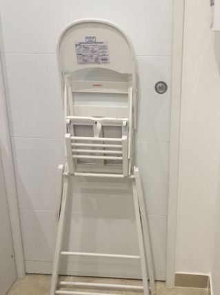 Chaise haute bois blanc pliable