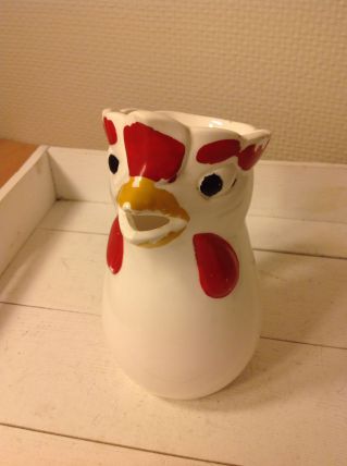 PICHET TETE DE POULE CERAMIQUE VINTAGE / ANNEES 70-80