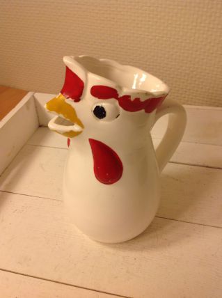 PICHET TETE DE POULE CERAMIQUE VINTAGE / ANNEES 70-80