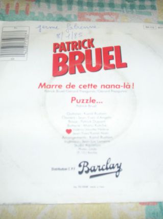 disque 45 tours 2 titres patrick Bruel 