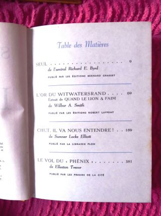 6 volumes Editions "la table ronde" 