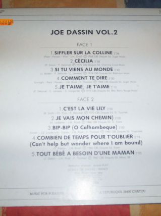 disque 33 tours 10 titres joe dassin 
