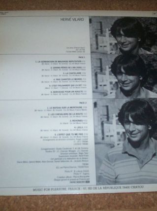 disque 33 tours 11 titres herve vilard 