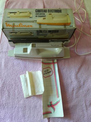 Couteau électrique Moulinex neuf vintage (orange)