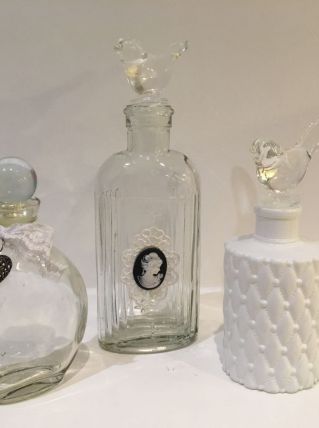 3 flacons parfumeur vintage