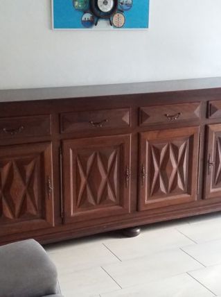 Salle à manger chêne massif style Louis XIII