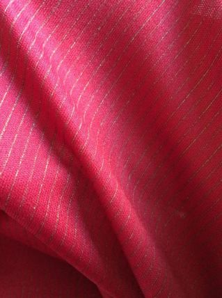 Robe vintage bordeaux rayée argentée