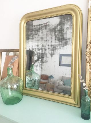 Grand miroir doré Haussmanien Louis Philippe