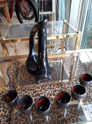 original service liqueur ceramique 1950