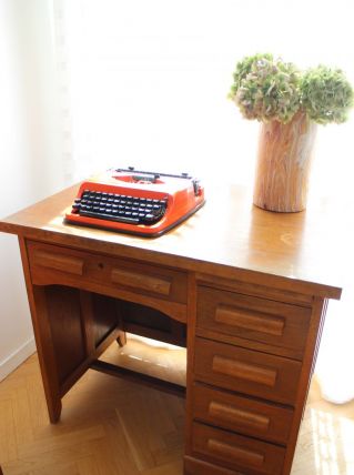 Bureau vintage en chêne 1960's