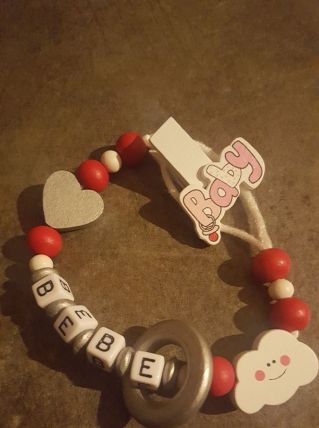 Attache tétine nuage personnalisé