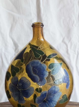 Dame jeanne ambre aux volubilis 12 litres