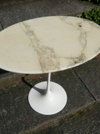 tables ovales Arabescato dessus marbre. Made in Italy