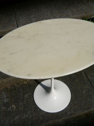 tables ovales Arabescato dessus marbre. Made in Italy