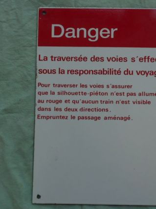 PLAQUE EMAILLEE SNCF