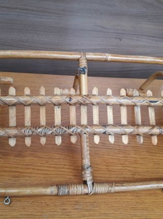 porte manteaux rotin  bambou 60s